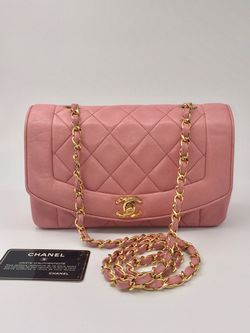 Chanel Diana Flap Bag Pink Lambskin
