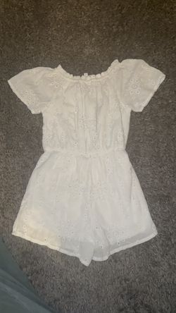 Girl White Romper 
