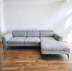 Modern Fabric Adjustable Sectional Sofa L shape w/ Reversible Chaise
