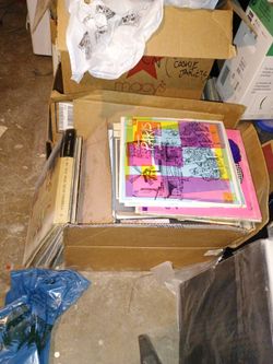 Box of Vintage Vinyl Records LP Collection