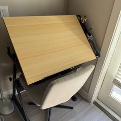 Drawing /Painting Table with Chair And Light 