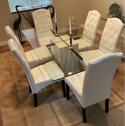 Glass Top Dining Set