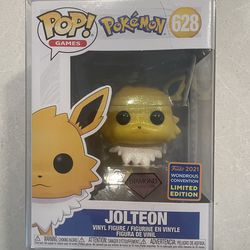 Diamond Jolteon Funko Pop 2021 WonderCon Convention Exclusive Pokemon 628 Eevee