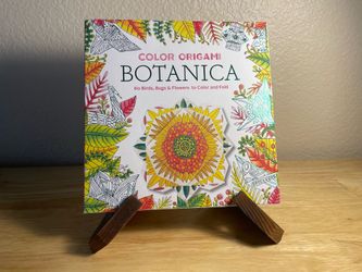 Color Origami Botanica Botanical Adult and Child Coloring Book Flowers Floral Birds Bugs