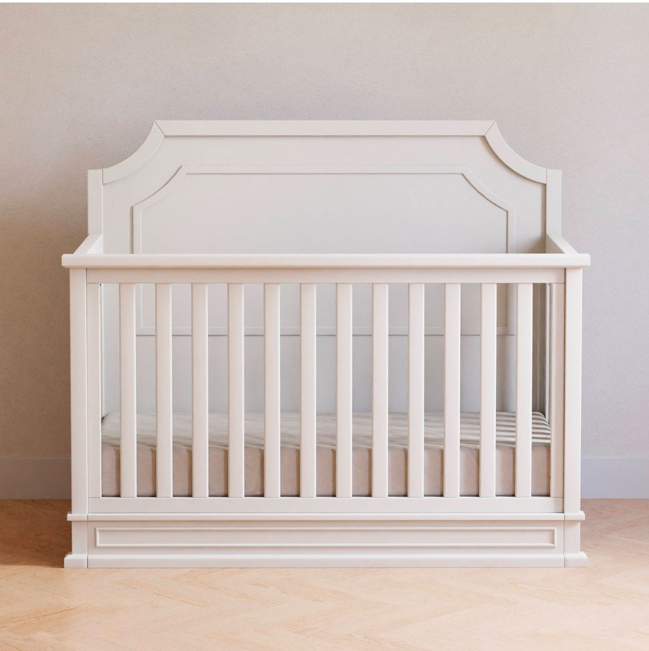 4-in-1 Convertible Crib: Warm White
