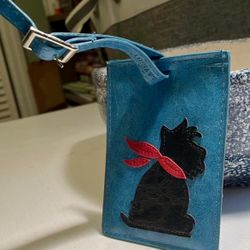 Lavishy Vegan luggage ID w/ Scottie Dog
