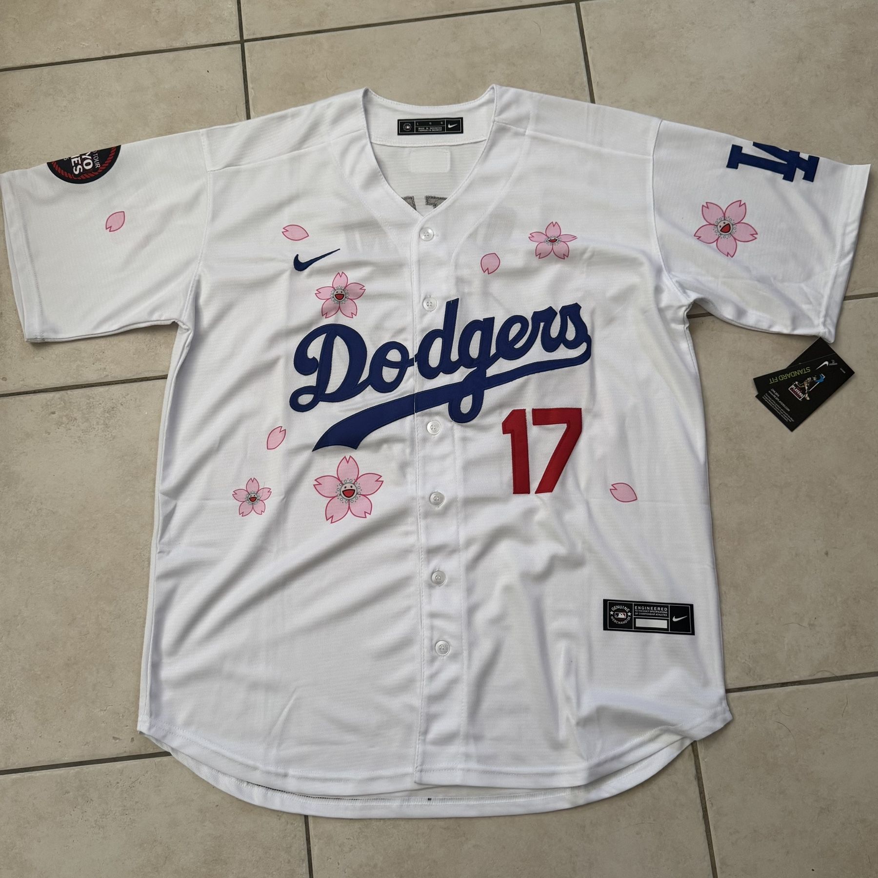 Shohei Ohtani #17 Dodgers Jersey – Cherry Blossom Edition Size 