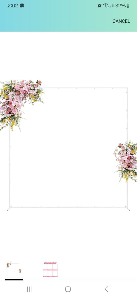 Beautiful White Wedding Backdrop Stand Size 8x8ft New In Box Pick Up In Pomona $35:firm Price