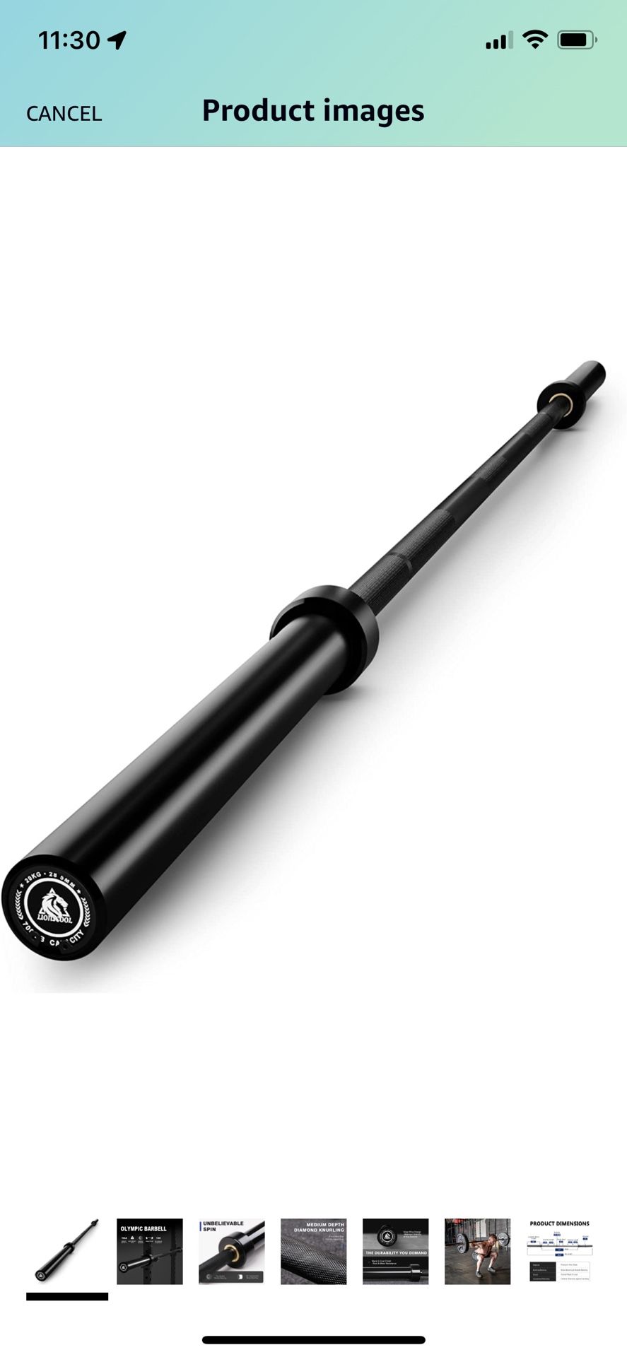 LIONSCOOL 7ft Olympic Bar for Weightlifting and Power Lifting, 2 Inch Barbell Bar for Squats, Deadlifts, Presses, Rows and Curls, 700LBS