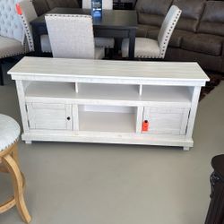 🛑 Antique White Tv Stand 