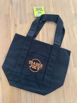 Trader Joe’s Reusable Mini Canvas Tote Bag Black