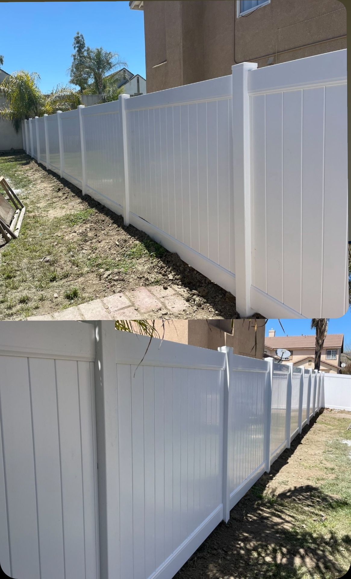 White Vinyl Fence I-n-s-t-a-l.