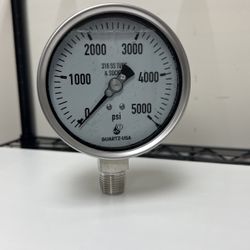 Pressure Gauge 5000 Psi 1/2” NPT Bottom Commection