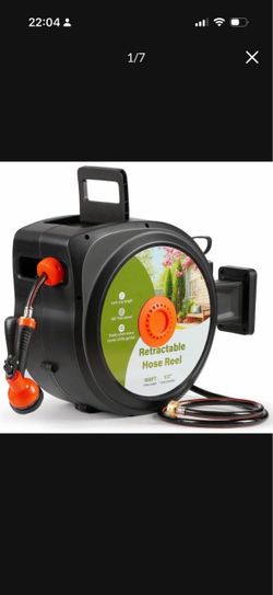 Retractable Garden Hose Reel Wall Mounted 1/2-IN 100-FT Water Hose