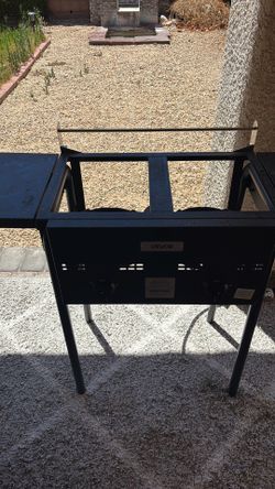 BLACK DUAL BURNER OUTDOOR FRYER