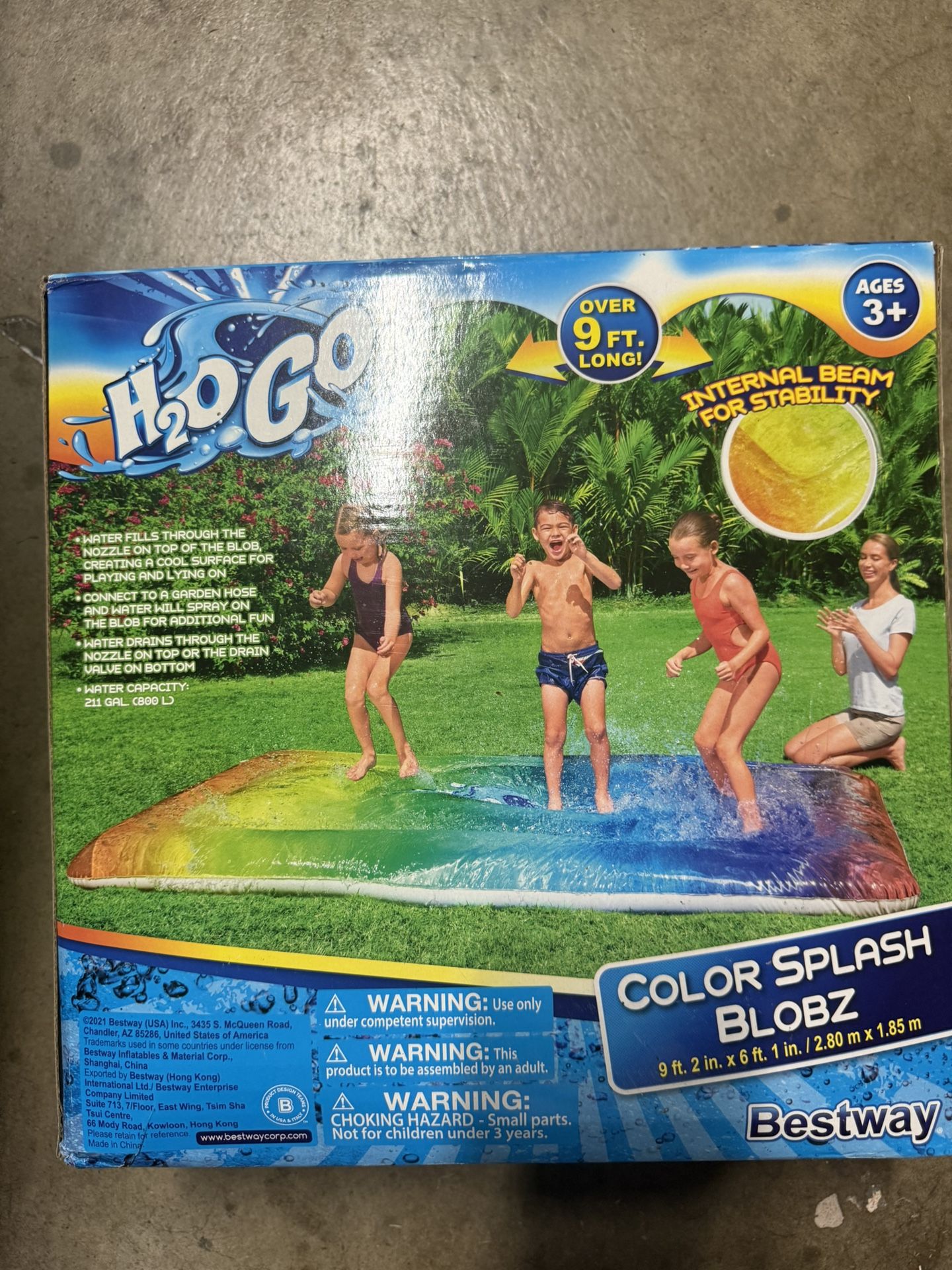 💦 H2O GO! Color Splash Blobz – Fun Water Mat with Sprinkler 🌈