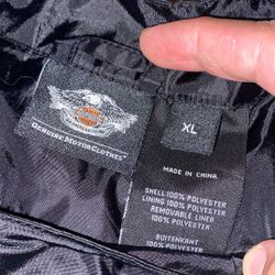 HARLEY DAVIDSON BLACK WATERPROOF JACKET MENS