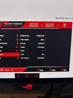ROG 32 inch 4k 240 hz gaming monitor