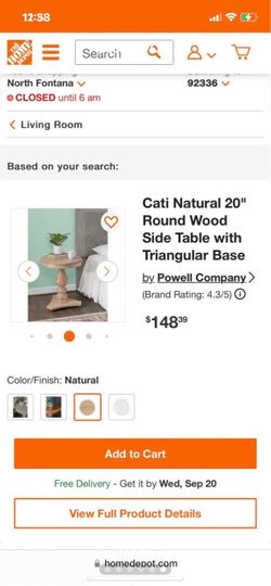 Round side table