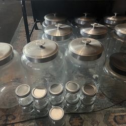Anchor Hocking Montana Glass Jars With Metal Lid And Knobs
