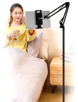 Floor Standing Tablet Phone Holder – Adjustable Arm Stand for Bed & Sofa
