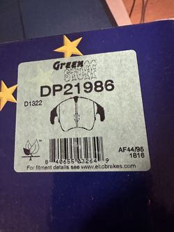 Green Stuff Brake Pads DP21986 Audi A4 2.0 And Many More Applications