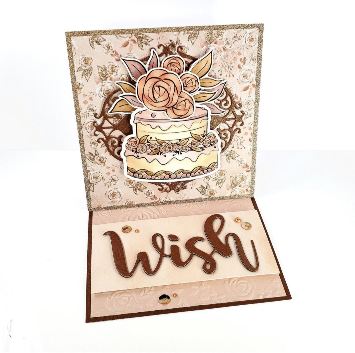 24pc Signature Birthday Wishes Rose Gold Dies & Clear Stamps