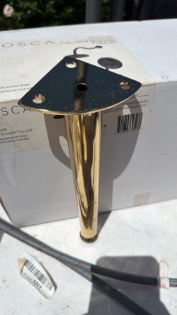≈10” brass legs