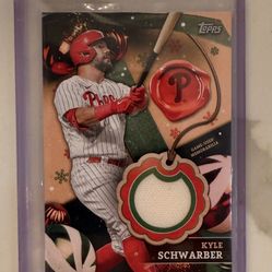 2024 Topps Holiday Relics Kyle Schwarber #RC-KS (MEM) Fire 🔥