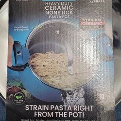 Gotham Steel Pasta Pot With Locking Strainer Lid