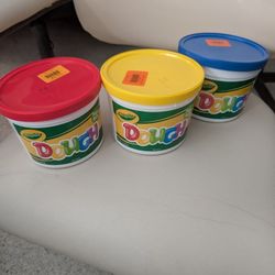 3 Buckets Of Playdoh $20