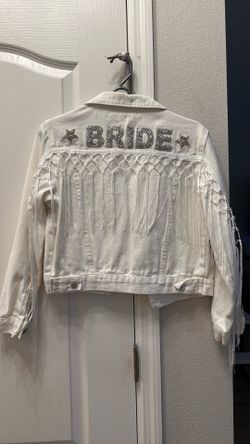 Bride white Jean jacket (small)