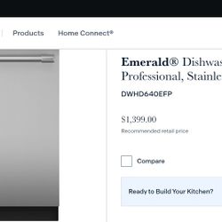 Brand-new Thermador Emerald Series Dishwasher - $950