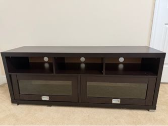 Dark wood tv stand giving away for free