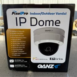 GANZ PixelPro ZN-DT1MA Wired IP Dome Camera Outdoor Weatherproof Day/Night