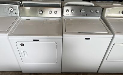 Maytag Washer and Dryer Electric Sets White Jumbo Capacity
