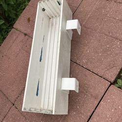 *$20 EACH* No-Rot PVC Planter Box w/ 2 Aluminum Fence/Deck Railing Brackets | 🔻Details Below🔻