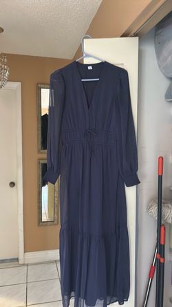 Plum Maxi Dress Long Sleeve(size Med)