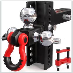 ❤️🔥 T) Adjustable 4-in-1 Tri-Ball Hitch Mount Fits: