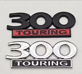 One Chrysler 300 Touring badge emblem adhesive back choose color SHIPPING AVAILABLE