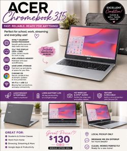 💻✨ ACER CHROMEBOOK 315 – EXCELLENT CONDITION – $130 OBO ✨💻