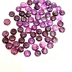 Faceted Amethyst Saucer Beads