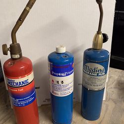 Propane torches and fuel cylinders