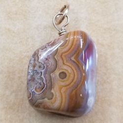 Pendant Lace Agate Stone 