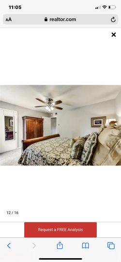 Bassett Louis Phillip, medium brown. Queen size sleigh bed, 2 drawer night stand and large armoire (made to house TV, power strip built in.