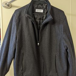 Calvin Klein Men's Wool Bomber Jacket Xl