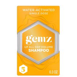 GEMZ Volumizing Shampoo, Up All Day, Color Safe — 5ct/0.3oz