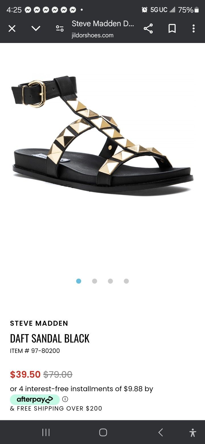 Steve Madden Daft Black Sandals