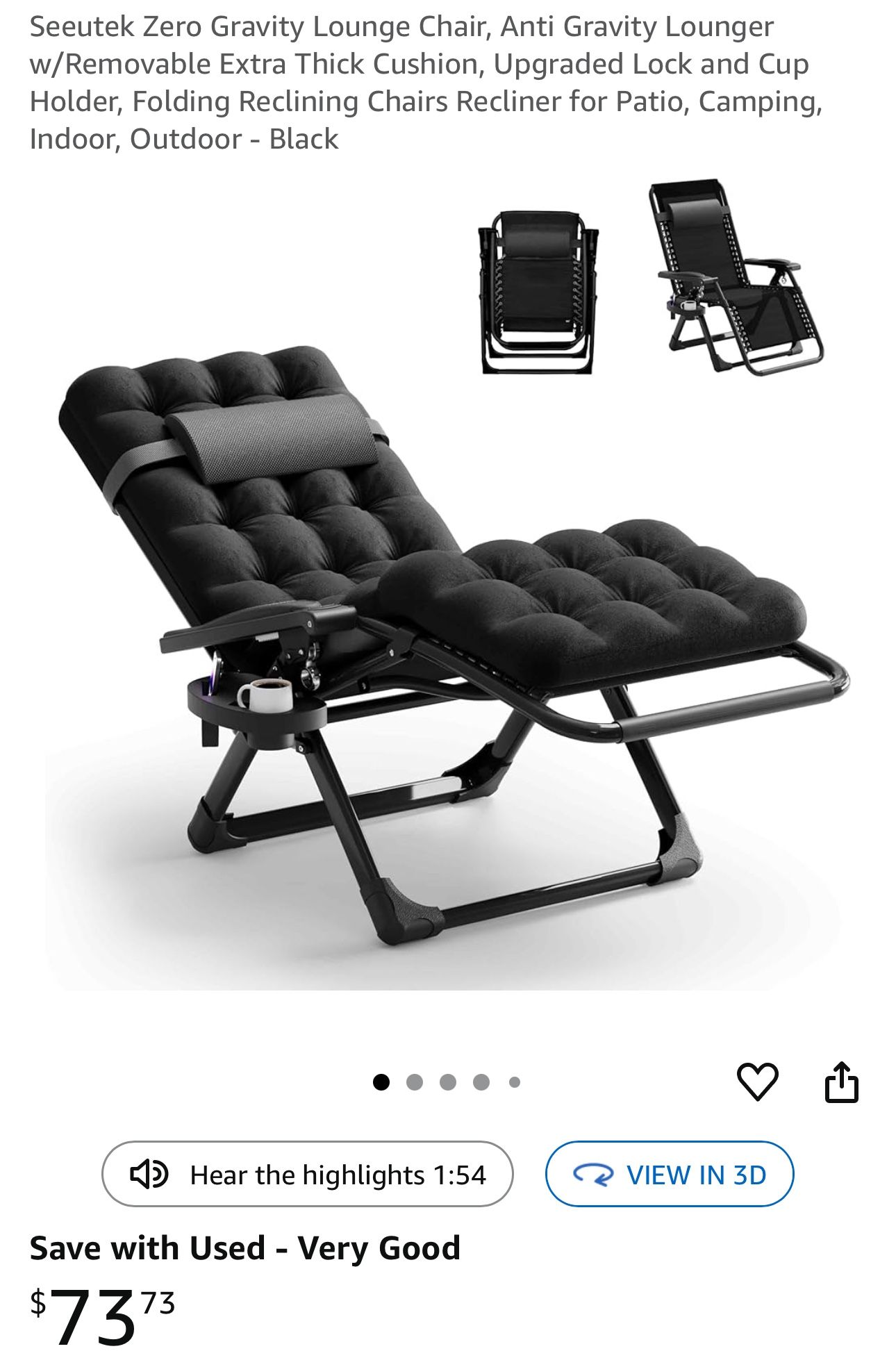Zero Gravity Chair And BBL SOFA