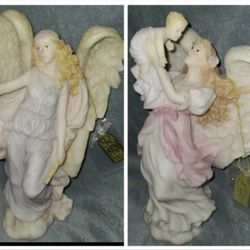 Seraphim Classics Angels By Roman Inc- Angels Isabel And Mariah- Vintage- GUC!